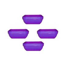 Conjunto Travessa Cheff Vemplast 250Ml 4Un Roxo