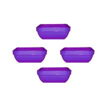 Conjunto Travessa Cheff Vemplast 250Ml 4Un Roxo