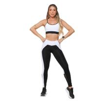 Conjunto Treino Feminino Top Regulador Calça Legging Cós Alto Poliamida Zero Transparencia UV50+ Conjunto Treino Feminino Top Regulador Calça Legging Cós Alto Poliamida Zero Transparencia UV50+
