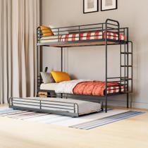 Conjunto Treliche Infantil /juvenil Teko Casatema Preto Fosco / Álamo