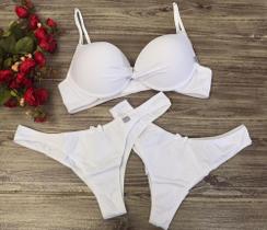 Conjunto Três peças Lingerie Branco M