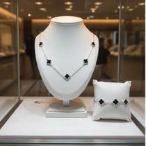 Conjunto Trevo em Prata 925 com Garantia PRATA PURA Conjunto Trevo em Prata 925 com Garantia PRATA PURA