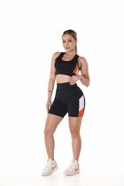 Conjunto Tri-Fusion Shorts Fitness Feminino Academia