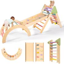Conjunto triangular de brinquedos de escalada aiwo Pikler 7 em 1 para crianças pequenas Conjunto triangular de brinquedos de escalada aiwo Pikler 7 em 1 para crianças pequenas