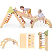 Conjunto triangular LOL-FUN Pikler de brinquedo de escalada para crianças de 1 a 3 anos