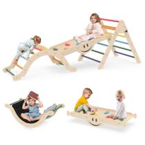 Conjunto Triangular Montessori Pikler BIERUM 8 em 1 com almofada macia Conjunto Triangular Montessori Pikler BIERUM 8 em 1 com almofada macia