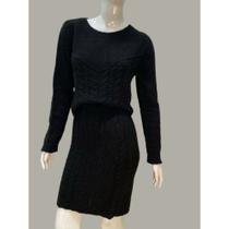 Conjunto Tricot Blusa e Saia Feminina Fashion Elegante Lançamento Tricô