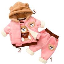 Conjunto Trijunto Infantil Menina Inverno Colete+camis+calça Conjunto Trijunto Infantil Menina Inverno Colete+camis+calça