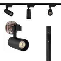 Conjunto Trilho 1 Metro + 3 Spots Led 300k Bivolt Conjunto Trilho 1 Metro + 3 Spots Led 300k Bivolt