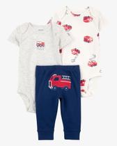 Conjunto trio 2 bodys calca Algodão Carters Menino -