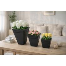 Conjunto Trio De Vasos Decorativos Elegantes Para Sala 2- Risco
