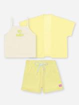 Conjunto Trio Menina So Sweet Amarelo Mundo Cinti Conjunto Trio Menina So Sweet Amarelo Mundo Cinti