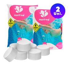 Conjunto Tripla Ação Pastilhas De Cloro P/ Limpeza Piscina Conjunto Tripla Ação Pastilhas De Cloro P/ Limpeza Piscina