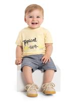 Conjunto Tropical com Camiseta e Bermuda para Bebê Menino Quimby