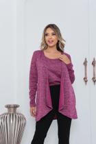 Conjunto Twin Set Cardigan com Regata frio leve