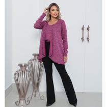 Conjunto Twin Set Cardigan com Regata frio leve