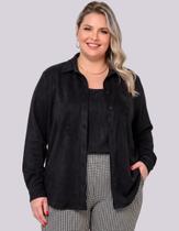Conjunto Twin Set Feminino Tecido Acamurçado Plus Size, Do 48 ao 54 Conjunto Twin Set Feminino Tecido Acamurçado Plus Size, Do 48 ao 54
