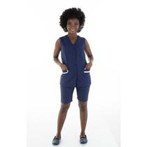 Conjunto Uniforme Algodão Colete E Bermuda Doméstica Faxina Tamanho:EXGCor:Bege Conjunto Uniforme Algodão Colete E Bermuda Doméstica Faxina Tamanho:EXGCor:Bege
