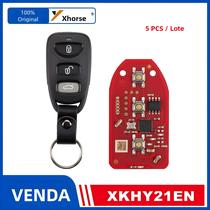 Conjunto Universal De Chaves Remotas Para Carro Com 5 Peças Xhorse XKHY21EN 2ª Geração Versão Em