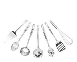 Conjunto Utensílio Cozinha Aço Inox Kit 7 Peças Excelente