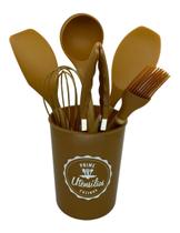 Conjunto Utensílios de Cozinha 7 Peças (Silicone - Madeira)