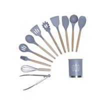 Conjunto Utensílios Silicone 12 peças Cinza Conjunto Utensílios Silicone 12 peças Cinza