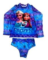 Conjunto UV Infantil Menina Proteção Solar 50+ Frozen