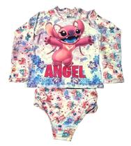 Conjunto UV Infantil Menina Proteção Solar 50+ LIlo Stitch Conjunto UV Infantil Menina Proteção Solar 50+ LIlo Stitch