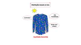 Conjunto UV Infantil Menino Proteção Solar 50+ Dinossauros