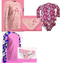 Conjunto UV50 Infantil Proteção Solar Bebê Moda Praia Menina Conjunto UV50 Infantil Proteção Solar Bebê Moda Praia Menina