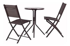 Conjunto Varanda 3 Peças - Mesa E Cadeiras - Capuccino Conjunto Varanda 3 Peças - Mesa E Cadeiras - Capuccino