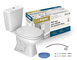 Conjunto Vaso Caixa Acoplada Acessórios Aspen Branca Deca Conjunto Vaso Caixa Acoplada Acessórios Aspen Branca Deca
