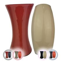Conjunto Vaso Decoração Vidro Romeu Julieta Pequeno Enfeite Flores Mesa Sala Luxuoso Preto Terracota Vermelho Nude