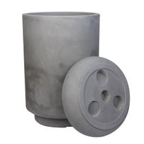 Conjunto Vaso e Prato em Cimento Queimado Match 36 - JCMCCQCQ36 - JAPI Conjunto Vaso e Prato em Cimento Queimado Match 36 - JCMCCQCQ36 - JAPI