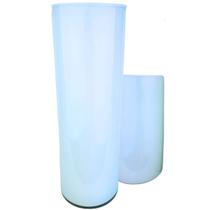 Conjunto Vaso Tubo Vidro Mesa Decoração Cilindrico Enfeite Flores Casa Escritório Sala Branco Preto Nude 10x30 cm