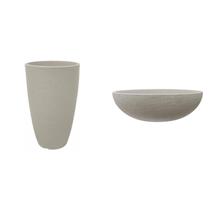 Conjunto Vasos Cônico 38 Moderno e Vaso Bacia Europeia 55 Japi