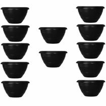 Conjunto Vasos de Parede Preto 1L Jardinagem Floricultura