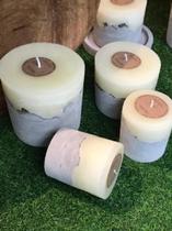 Conjunto Velas Design Concreto P, M, G, Gg