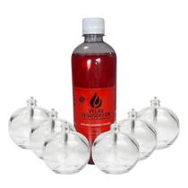 Conjunto Velas Lamparina Vidro 100ml Redonda Fluido 500ml Conjunto Velas Lamparina Vidro 100ml Redonda Fluido 500ml