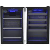 Conjunto Venax Cervejeira Blue e Adega Piubella 100 Litros preto fosco Porta Invertida 220V
