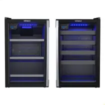 Conjunto Venax Cervejeira Blue Light E Adega Piubella preto fosco Porta Invertida 110V