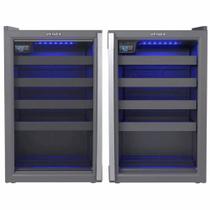 Conjunto Venax Expositora Champanheira Porta Invertida e Adega Piubella 100 Litros Grafite 127V
