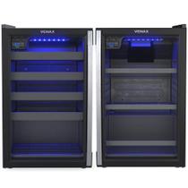Conjunto Venax Expositora Champanheira Porta Invertida e Cervejeira Blue Light 100 Litros Preto Fosc