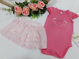 - Conjunto Verão Bebe Menina Paraiso Body + Shorts Saia 9759 - Conjunto Verão Bebe Menina Paraiso Body + Shorts Saia 9759