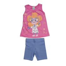 Conjunto Verão Blusa Algodão Infantil Feminina Menina