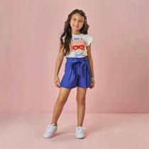 Conjunto Verão Blusa e Shorts Kukiê Infantil Menina Conjunto Verão Blusa e Shorts Kukiê Infantil Menina