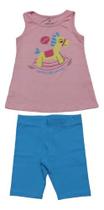 Conjunto Verão Blusa Short Infantil Feminina Menina