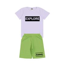 Conjunto Verão Blusa Shorts Infantil Juvenil Menino 4 Até 16 Anos - Ali kids