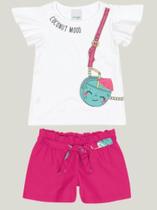 Conjunto Verão Estiloso Infantil Menina Blusa e Shorts Sarja Infantil Menina - MalweeKids Conjunto Verão Estiloso Infantil Menina Blusa e Shorts Sarja Infantil Menina - MalweeKids