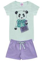 Conjunto Verão Feminino Infantil Pandinha - KK Kids